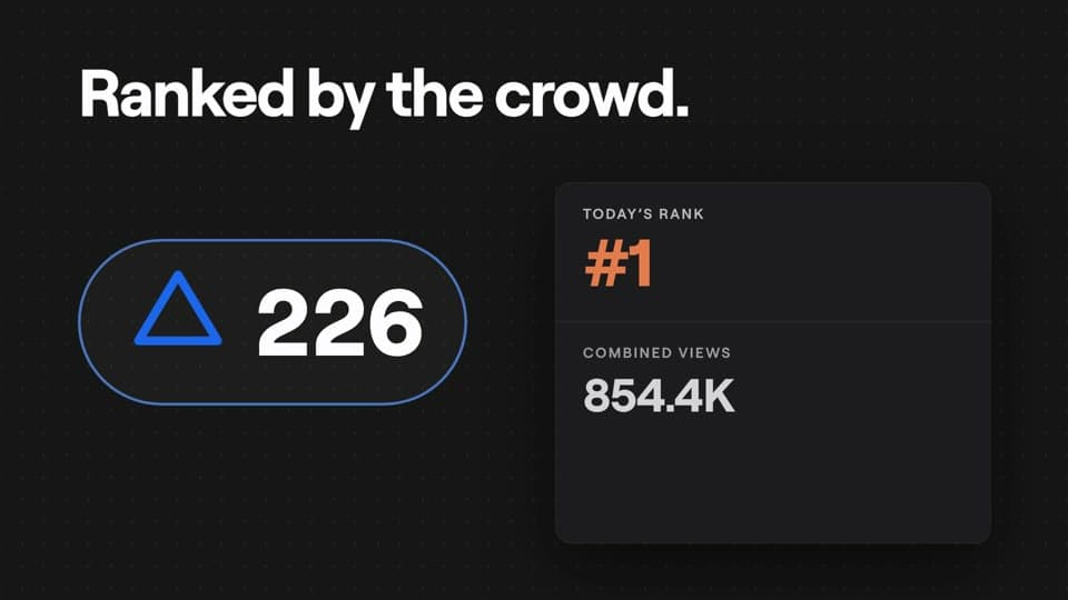 Digg film frame showing a crowd-ranked story and engagement figures on a dark background