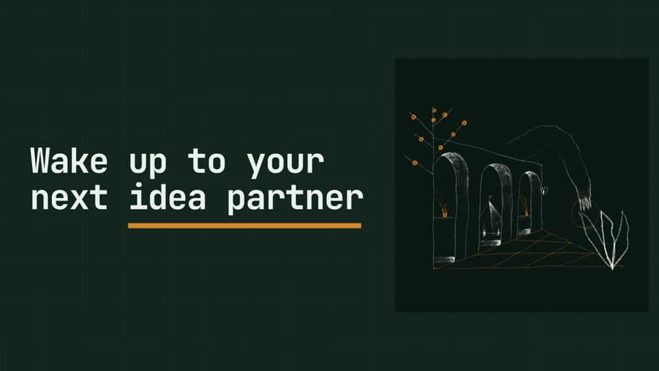 Index Network film frame reading “Wake up to your next idea partner.”