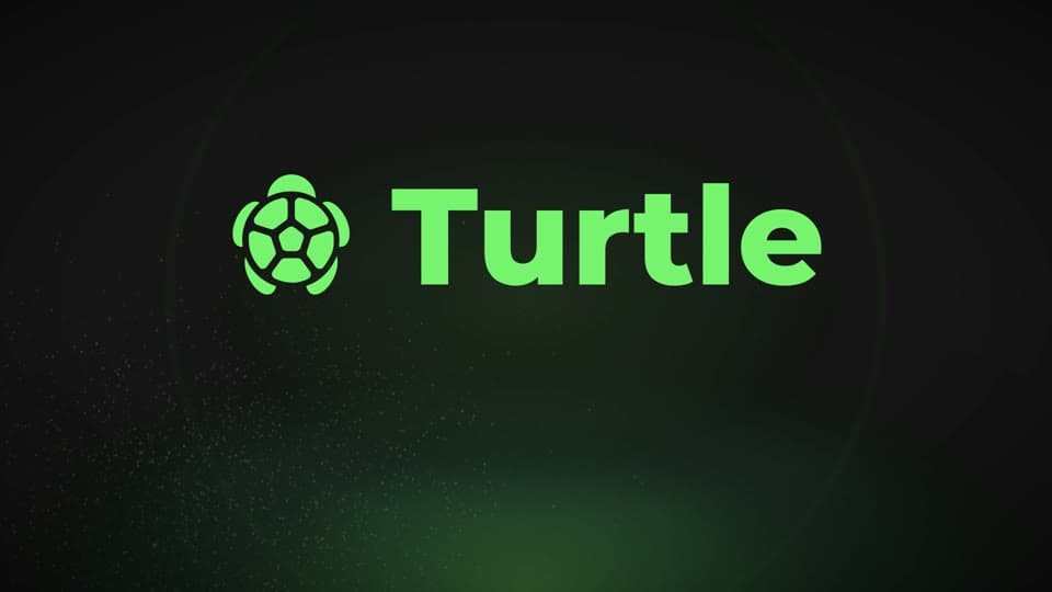Turtle logo in bright green on the film's dark opening frame.